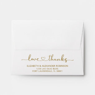 Elegant Calligraphy Heart Script Wedding Envelope