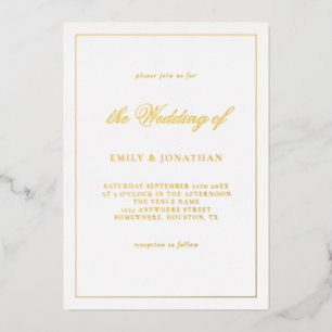 Elegant Calligraphy Line Border Wedding Real