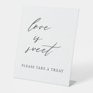Elegant Calligraphy “Love is Sweet” Wedding Sign