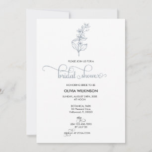 Elegant Calligraphy Modern Bridal Shower Invitation
