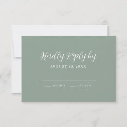 Elegant Calligraphy Modern Wedding RSVP Card
