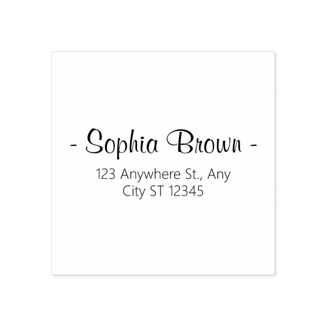 Elegant Calligraphy Name Return Address Stamp (Imprint)