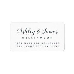 Elegant Calligraphy Names Return Address Label