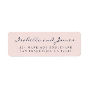 Elegant Calligraphy Names Wedding Return Address