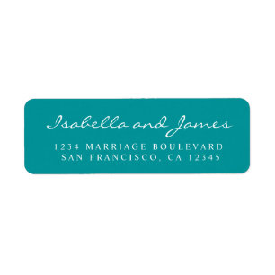 Elegant Calligraphy Names Wedding Return Address  