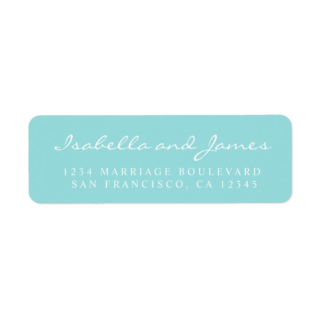 Elegant Calligraphy Names Wedding Return Address   (Front)