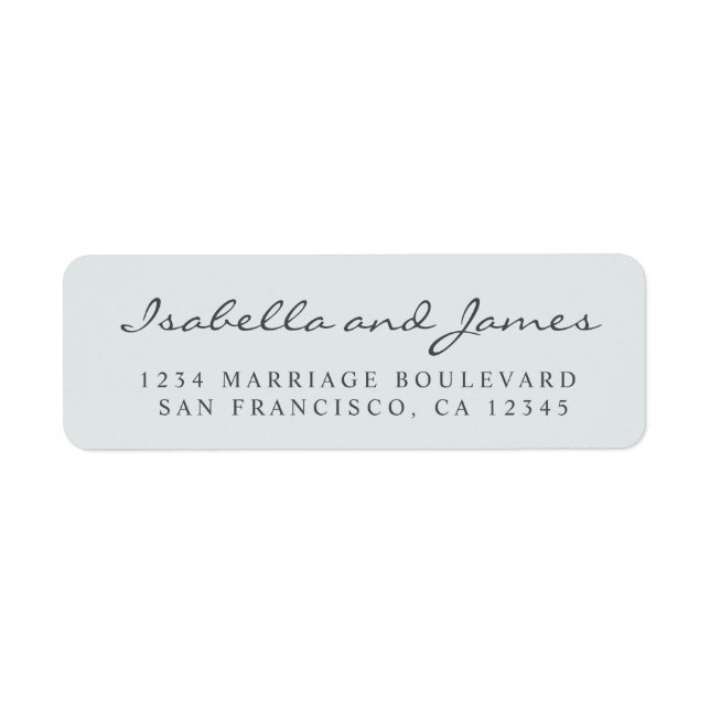 Elegant Calligraphy Names Wedding Return Address   (Front)