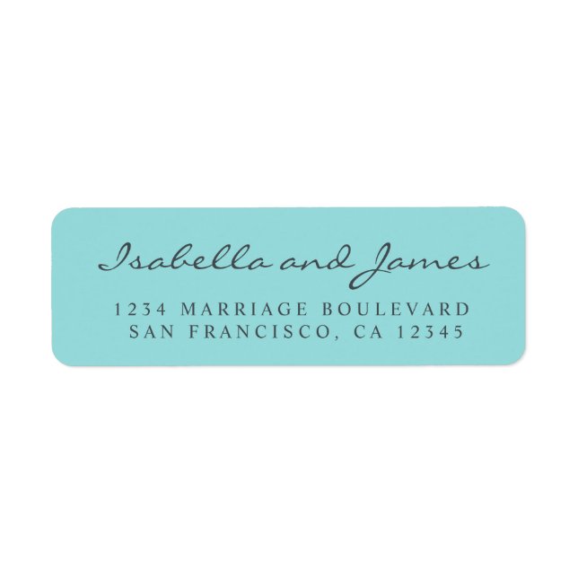 Elegant Calligraphy Names Wedding Return Address   (Front)