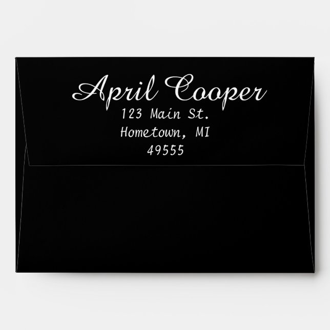 Elegant calligraphy personalized script  envelopes (Back (Top Flap))