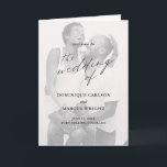 Elegant Calligraphy Photo Modern Wedding Program<br><div class="desc">Simple Photo Wedding Program with "the wedding of" in calligraphy along with your wedding details over your favourite picture. The inside has your order of ceremony and wedding party and the back has your personalized thank you message in black and white. A minimalist design with chic typography for an elegant...</div>