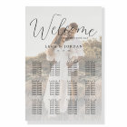 Elegant Calligraphy Photo Wedding Seating Chart