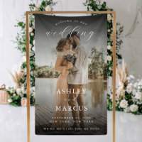 Elegant Calligraphy Photo Wedding Welcome