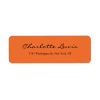 Elegant Calligraphy Plain Orange Legible Text