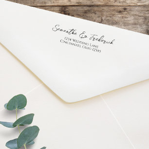 Elegant Calligraphy Return Address Custom Self-inking Stamp