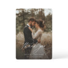 Elegant Calligraphy Rustic Photo Wedding