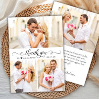 Elegant Calligraphy Script 3 Photo Collage Wedding