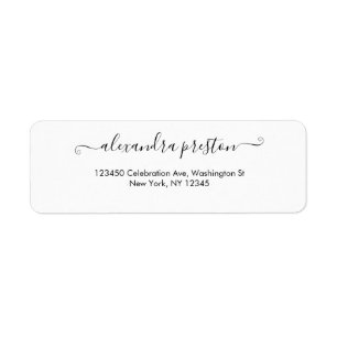 Elegant Calligraphy Script Address Label