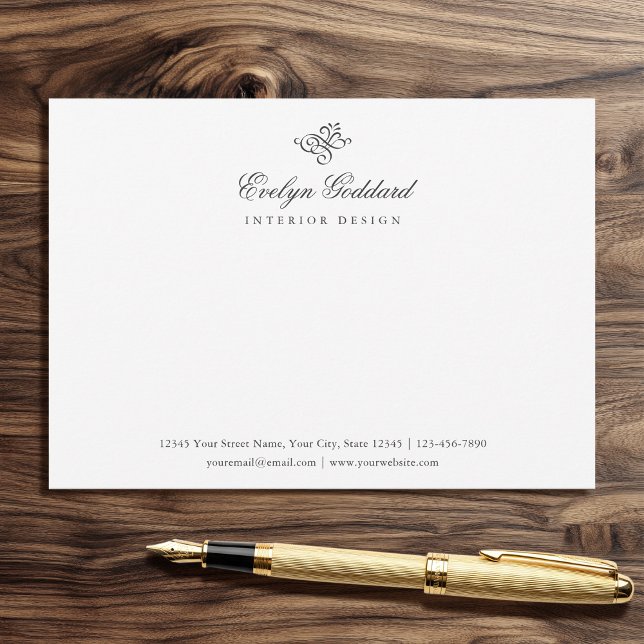 Elegant Calligraphy Script Flourish Professional Card (Creator Uploaded)