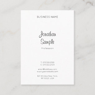 Elegant Calligraphy Script Name Minimalist Trendy Business Card
