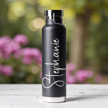 Elegant Calligraphy Script Personalized Name Water Bottle<br><div class="desc">Elegant Calligraphy Script Personalized Name Water Bottle features your custom name in elegant calligraphy script. Perfect as personalized gifts for family and friends for Christmas and birthdays or as favours for weddings and events. Add a personalized touch to custom corporate gifts and more. Designed by ©2025 Evco Studio www.zazzle.com/store/evcostudio</div>