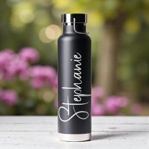 Elegant Calligraphy Script Personalized Name Water Bottle