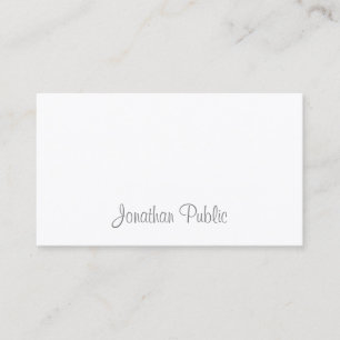 Elegant Calligraphy Script Professional Sleek Luxe Business Card