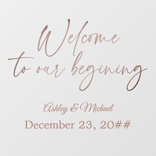 Elegant Calligraphy Script Simple Bohemian Modern Window Cling (Sheet)