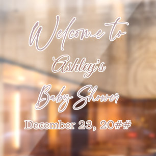 Elegant Calligraphy Script Simple Bohemian Modern Window Cling