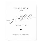 Elegant Calligraphy Script Wedding Guestbook Sign