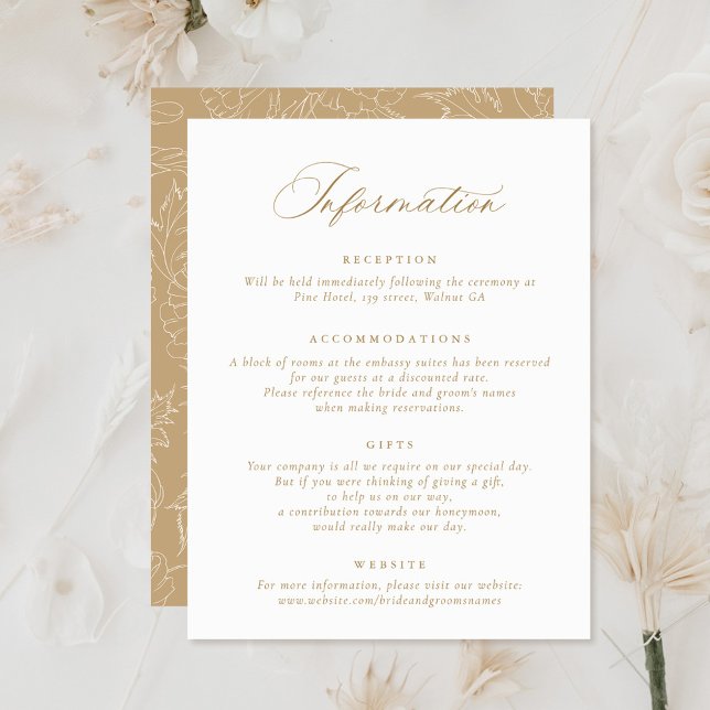 Elegant Calligraphy Script Wedding Information Invitation (Creator Uploaded)