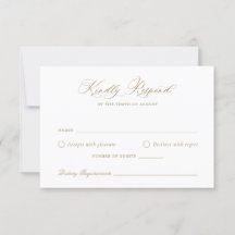 Elegant Calligraphy Script Wedding RSVP Card
