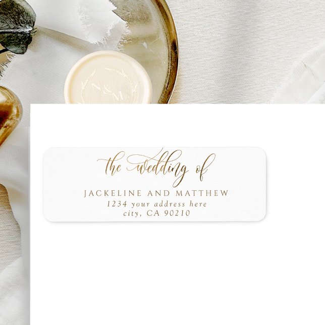 Elegant Calligraphy, The Wedding of, Address Label (Creator Uploaded)