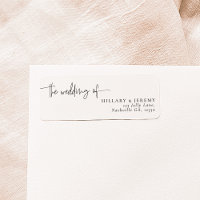 Elegant Calligraphy the wedding of Return Address 