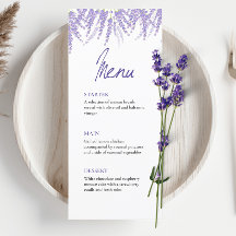 Elegant Calligraphy Watercolor Lavender Wedding