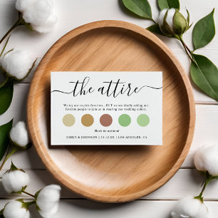 Elegant Calligraphy Wedding Attire Dress Code  Enclosure Card