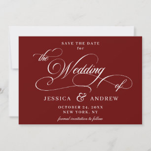 Elegant Calligraphy Wedding Digital Save the Date