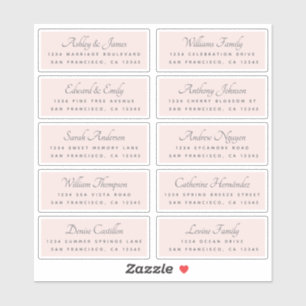 Elegant Calligraphy Wedding Guest Address Labels