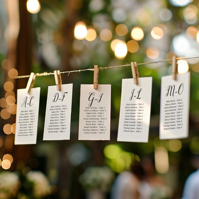 Elegant Calligraphy Wedding Guest by Last Name J-L Invitation (Creator Uploaded)
