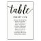 Elegant Calligraphy Wedding Guest Seating Chart