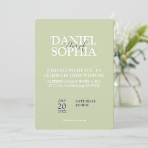 Elegant calligraphy Wedding Invitation