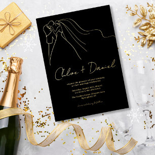 Elegant Calligraphy Wedding Invitation