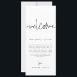 Elegant Calligraphy | Wedding Itinerary Card<br><div class="desc">For more wedding invitation wording options,  please see the complete elegant calligraphy wedding collection: https://www.zazzle.com/collections/whimsical_elegant_calligraphy-119723660555986269?rf=238296117664346256</div>