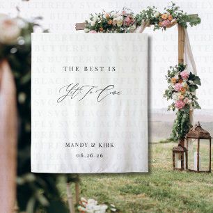 Elegant Calligraphy Wedding photo backdrop banner Tapestry
