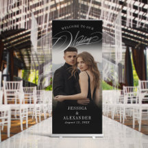 Elegant Calligraphy Wedding Photo Welcome