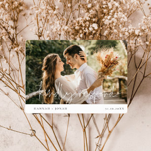 Elegant Calligraphy Wedding response card RSVP