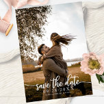 Elegant Calligraphy Wedding Save The Date Photo Invitation<br><div class="desc">Elegant Calligraphy Wedding Save The Date Photo Card</div>