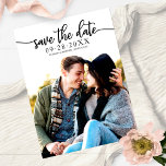 Elegant Calligraphy Wedding Save The Date Photo Postcard<br><div class="desc">Elegant Calligraphy Wedding Save The Date Photo Postcard</div>