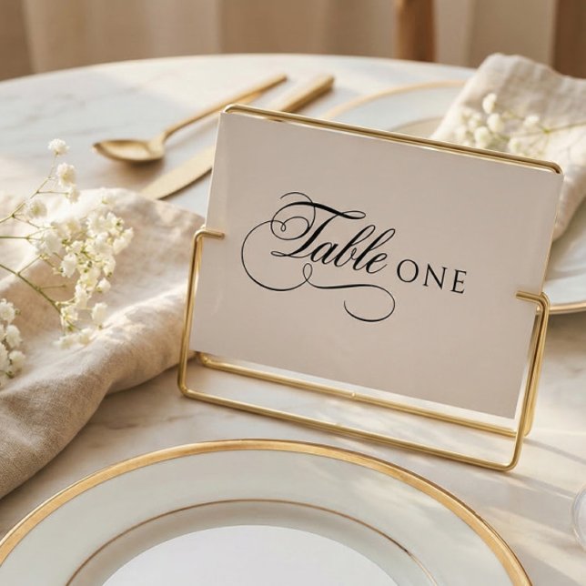 Elegant Calligraphy Wedding Table Number (Creator Uploaded)