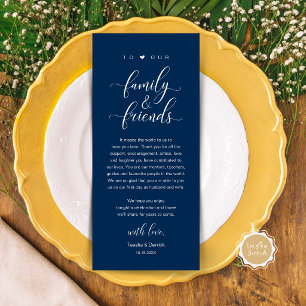 Elegant Calligraphy Wedding Thank You Table Card