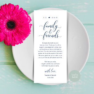 Elegant Calligraphy Wedding Thank You Table Card